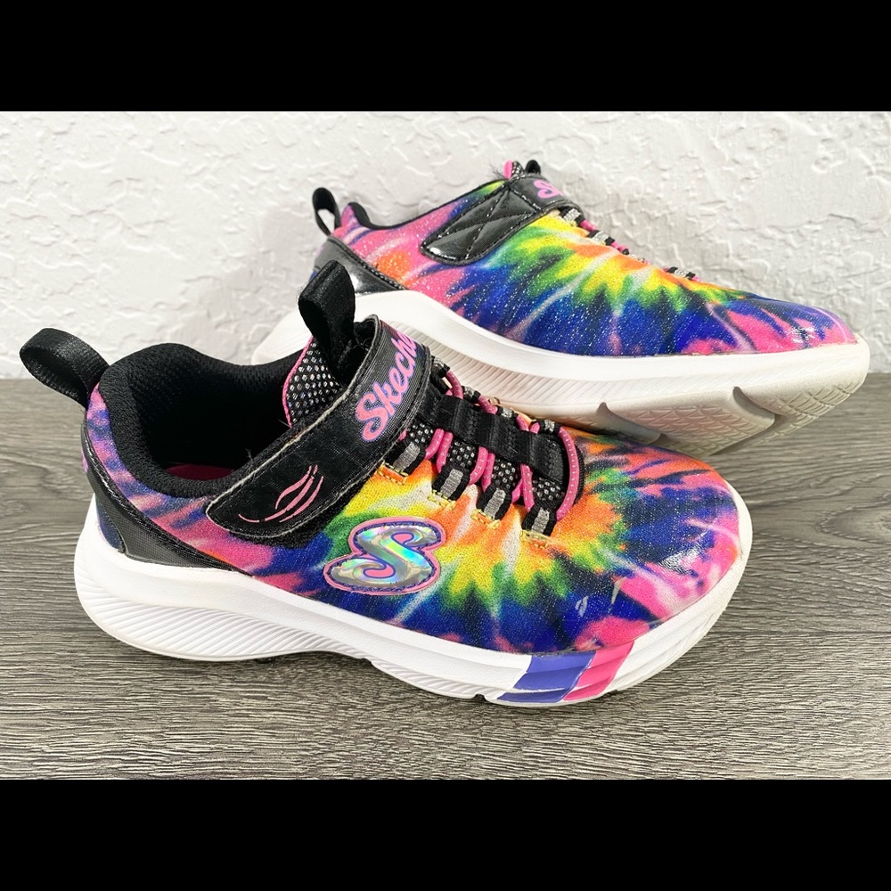 Rainbow Colorful Skechers Sneakers Girls Size 12